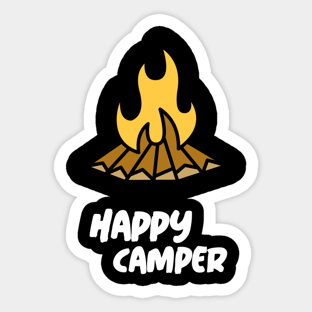 Happy Camper - Camping Sticker by Meme My Shirt Shop